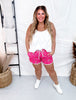 Regular Length Pink Bandana Babe Drawstring Shorts - Whiskey Skies - STERLING KREEK