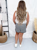 Regular Length Round the Track Black and White Checkered Shorts - Whiskey Skies - STERLING KREEK