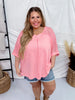 Relaxed Fit Knit Tunic Top in Coral Pink - Whiskey Skies - ANDREE BY UNIT