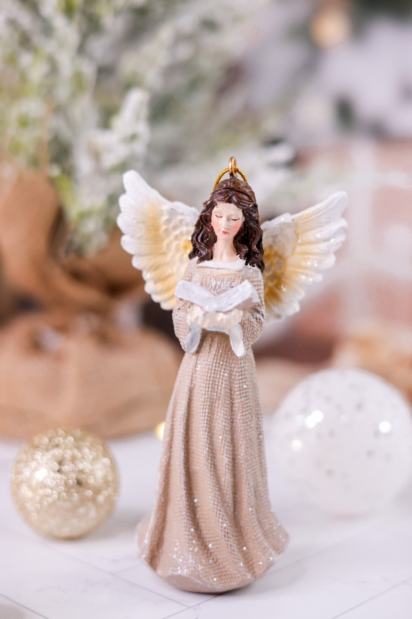 Resin Antique Gold Angel Ornament (3 Styles) - Whiskey Skies - SPECIAL T IMPORTS INC