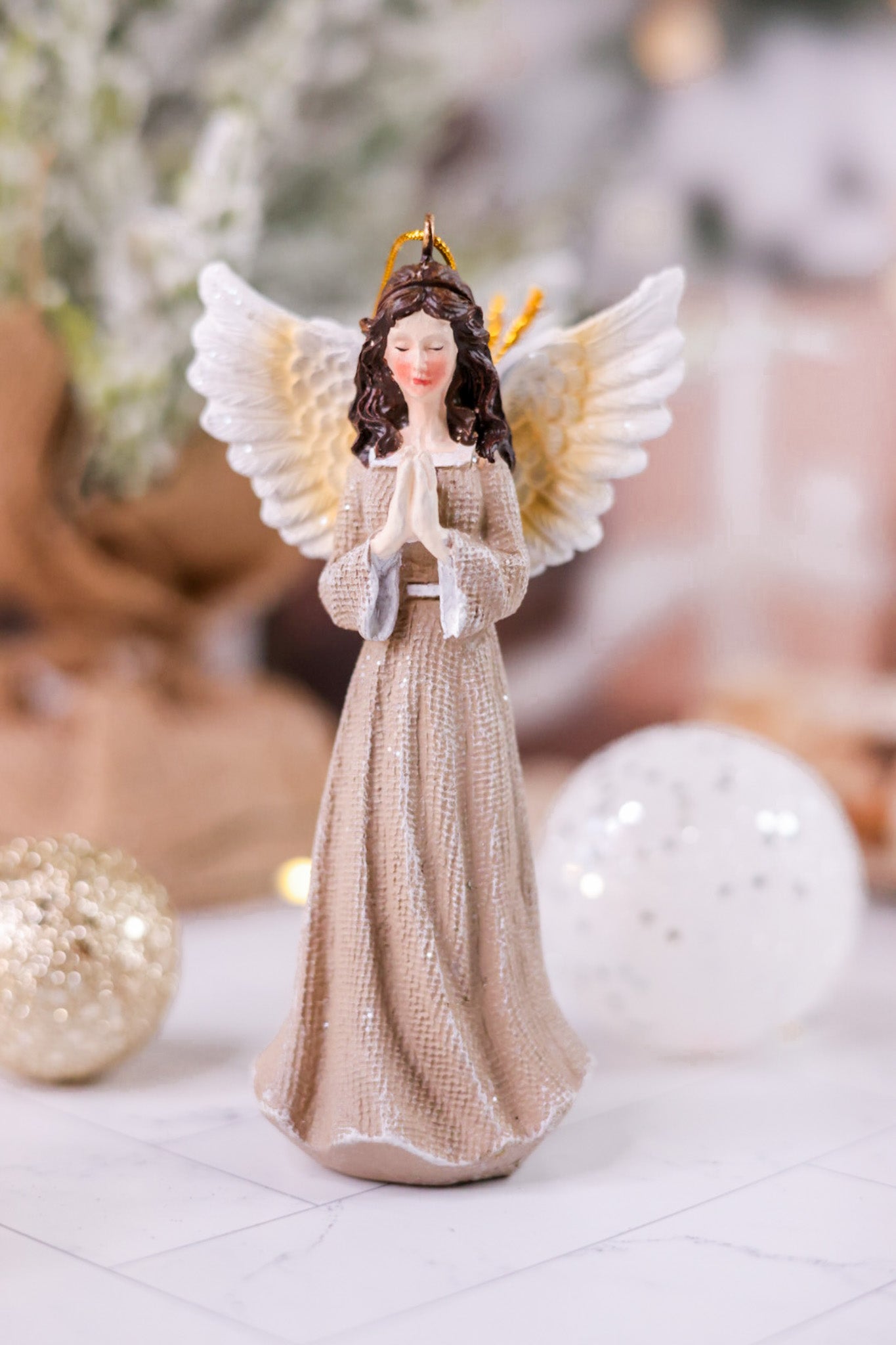 Resin Antique Gold Angel Ornament (3 Styles) - Whiskey Skies - SPECIAL T IMPORTS INC