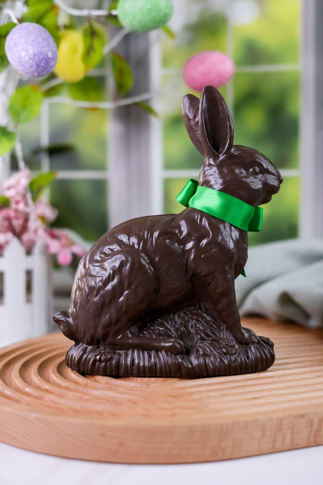 Resin Chocolate Easter Bunny Figurine - Whiskey Skies - RAZ IMPORTS