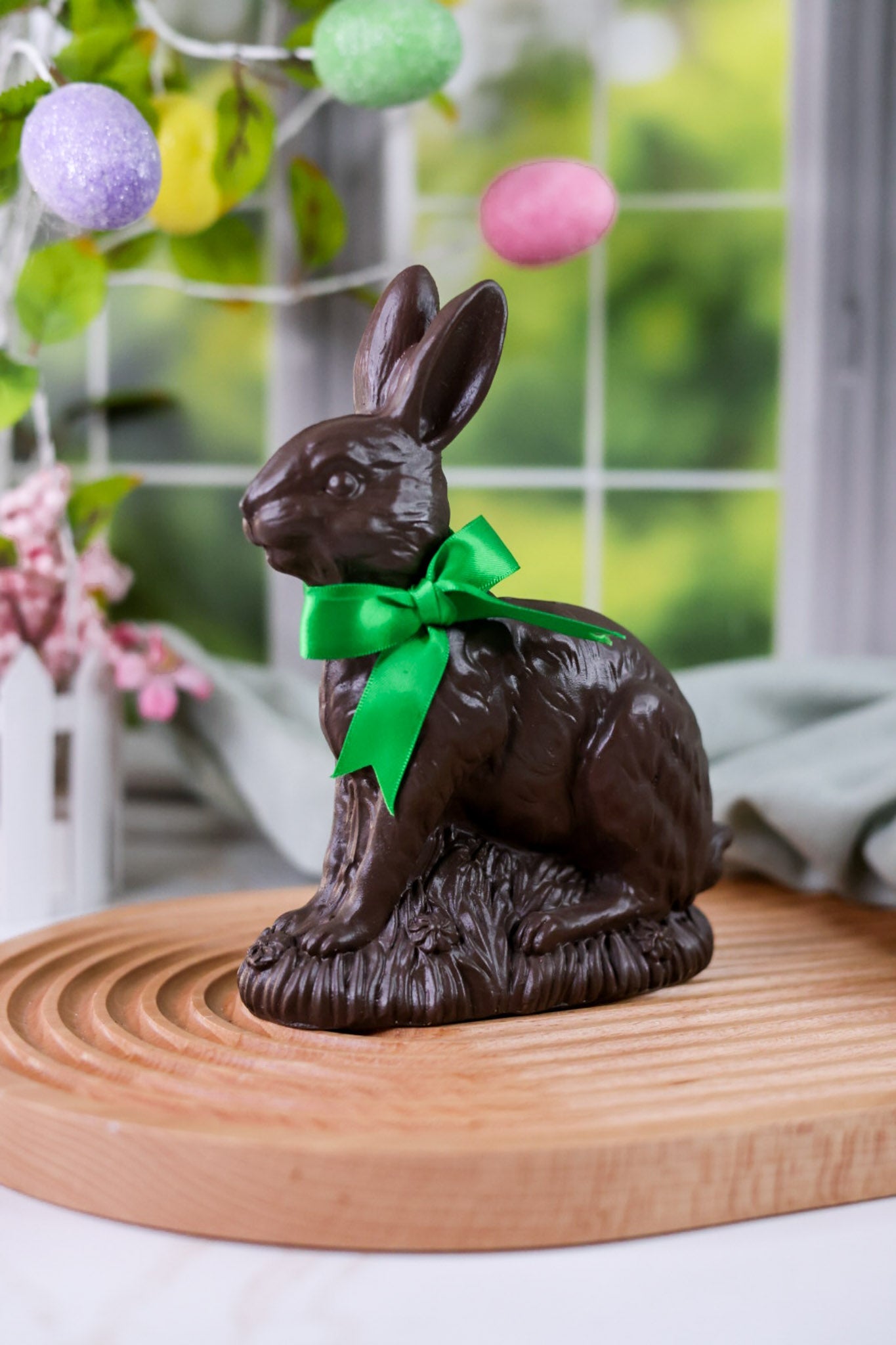 Resin Chocolate Easter Bunny Figurine - Whiskey Skies - RAZ IMPORTS