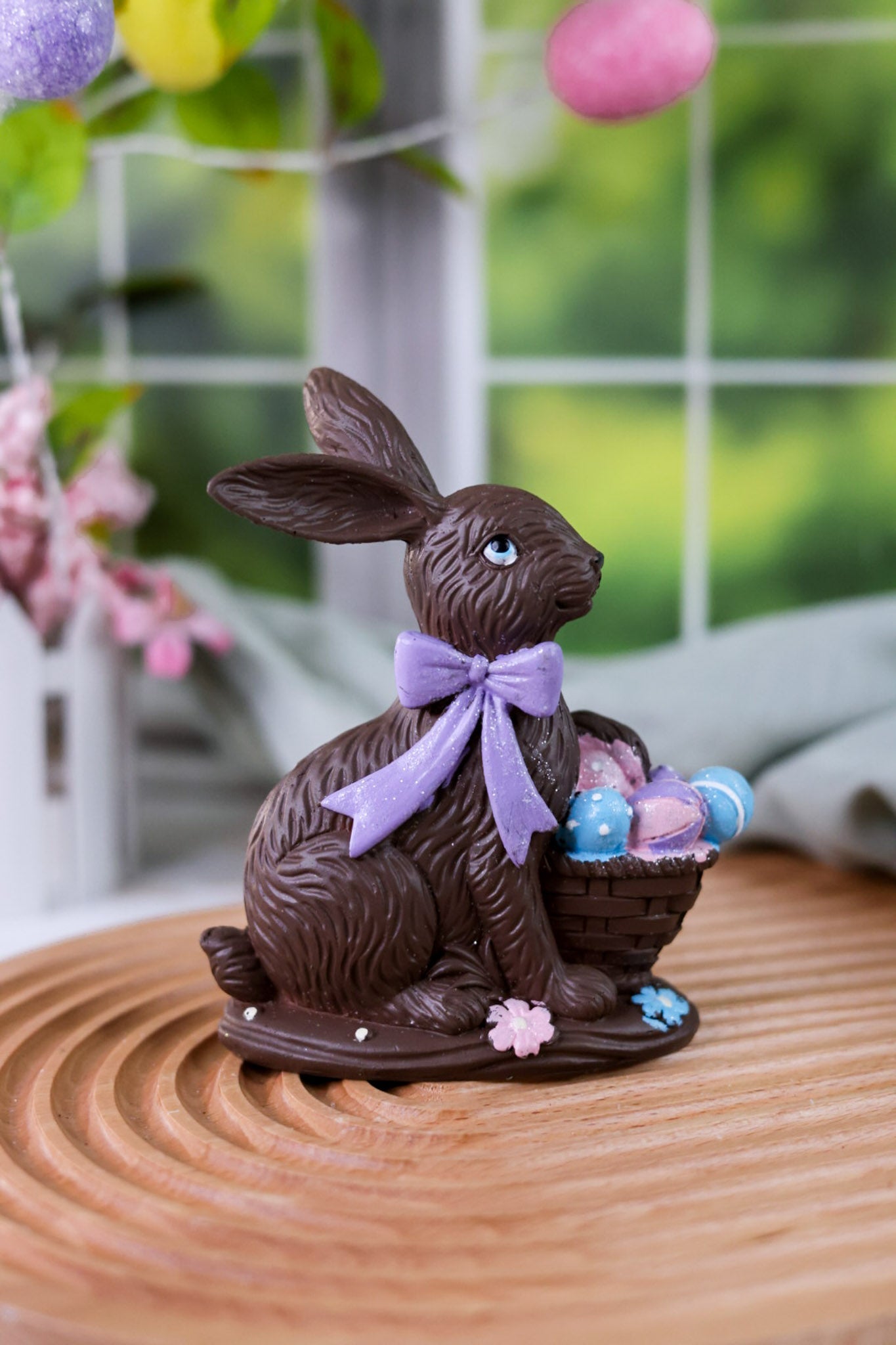 Resin Chocolate Easter Bunny Sitter (2 Styles) - Whiskey Skies - HANNA'S HANDIWORKS