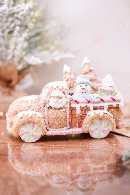 Resin Christmas Gingerbread Truck - Whiskey Skies - GERSON COMPANIES