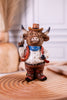 Resin Cowboy Highland Cows (3 Styles) - Whiskey Skies - GERSON COMPANIES