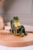 Resin Frog Figure With LED Lantern - Whiskey Skies - TRANSPAC