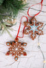 Resin Gingerbread Snowflake Ornaments (2 Styles) - Whiskey Skies - YOUNG'S INC