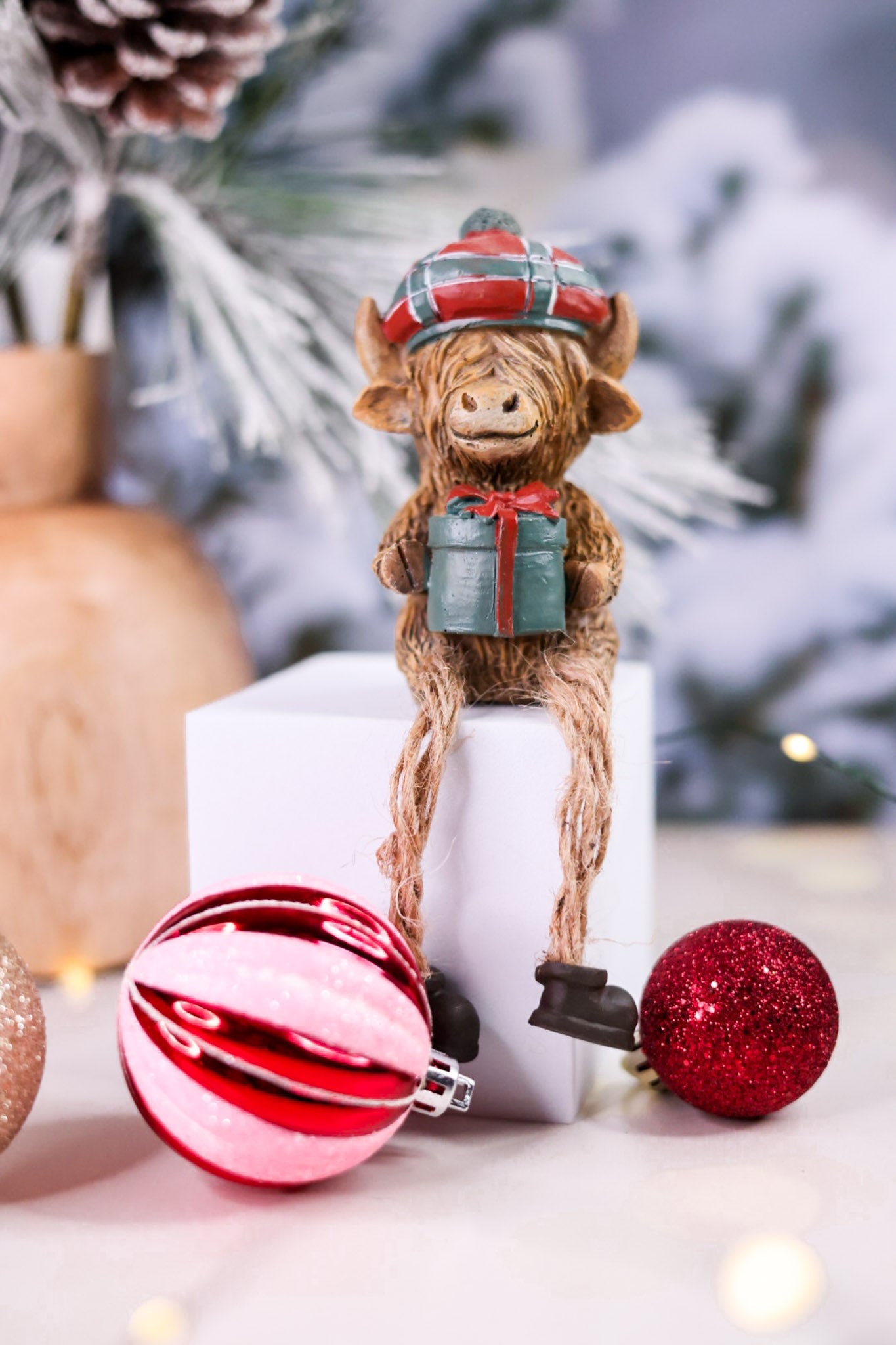 Resin Highland Cow Shelf Sitters (2 Styles) - Whiskey Skies - SPECIAL T IMPORTS INC