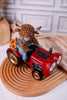 Resin Highland Cow Tractor With Solar Lights - Whiskey Skies - HANNA'S HANDIWORKS
