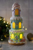 Resin Layered Cake Gingerbread Light Up LED House - Whiskey Skies - YOUNG'S INC