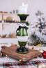 Resin Snowman LED Pillar Candle (2 Styles) - Whiskey Skies - YOUNG'S INC