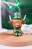 Resin St. Patrick's Day Highland Cow - Whiskey Skies - WT COLLECTION