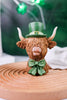Resin St. Patrick's Day Highland Cow - Whiskey Skies - WT COLLECTION