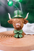 Resin St. Patrick's Day Highland Cow - Whiskey Skies - WT COLLECTION