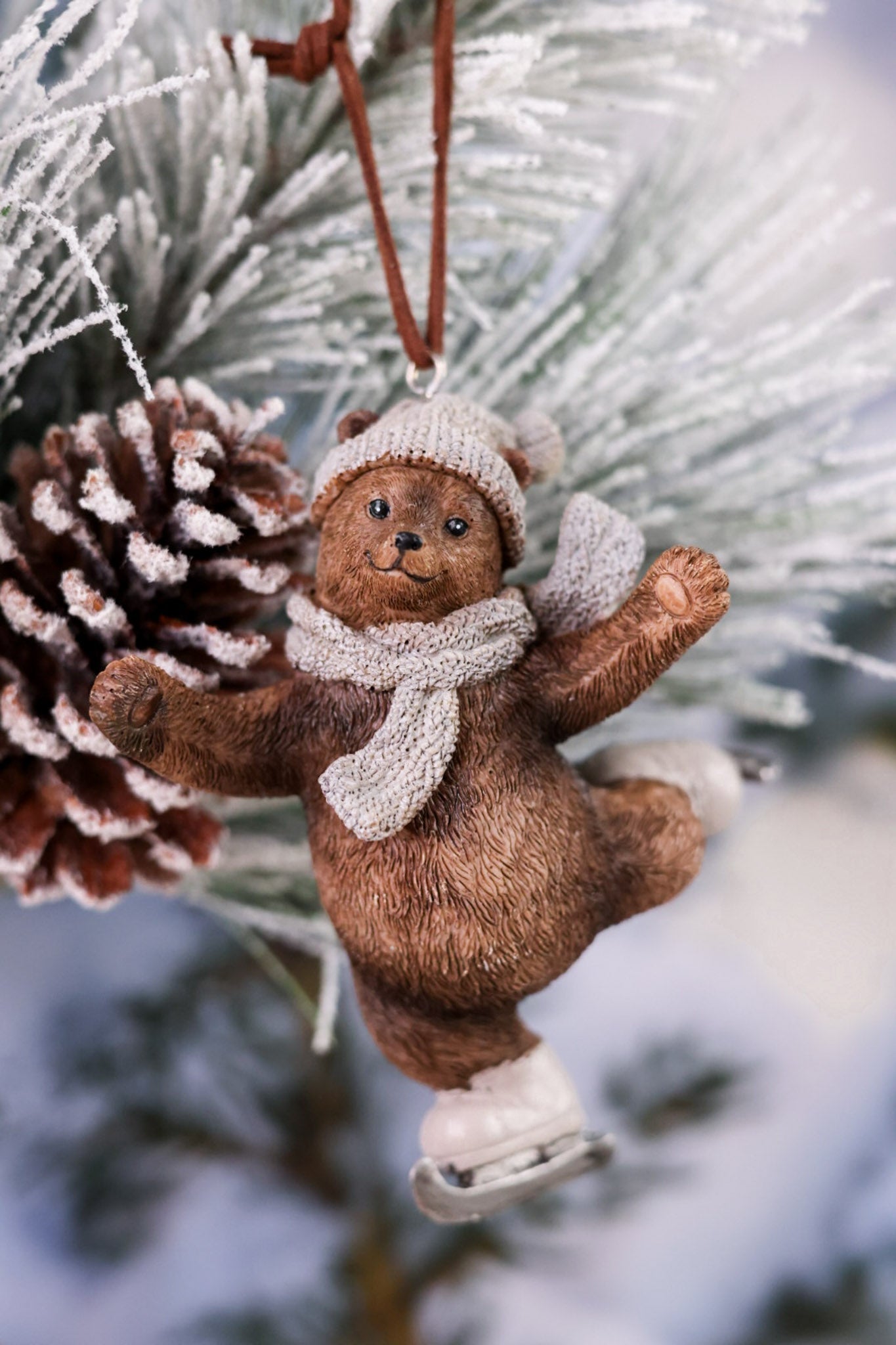 Resin Winter Bears Ice Skating & Snowboarding (Two Styles) - Whiskey Skies - MELROSE INTL