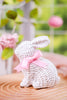 Resin Woven Bunnies with Bows (2 Styles) - Whiskey Skies - RAZ IMPORTS