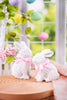 Resin Woven Bunnies with Bows (2 Styles) - Whiskey Skies - RAZ IMPORTS