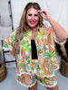 Resort Style Printed Shirt And Short Set - Whiskey Skies - ODDI