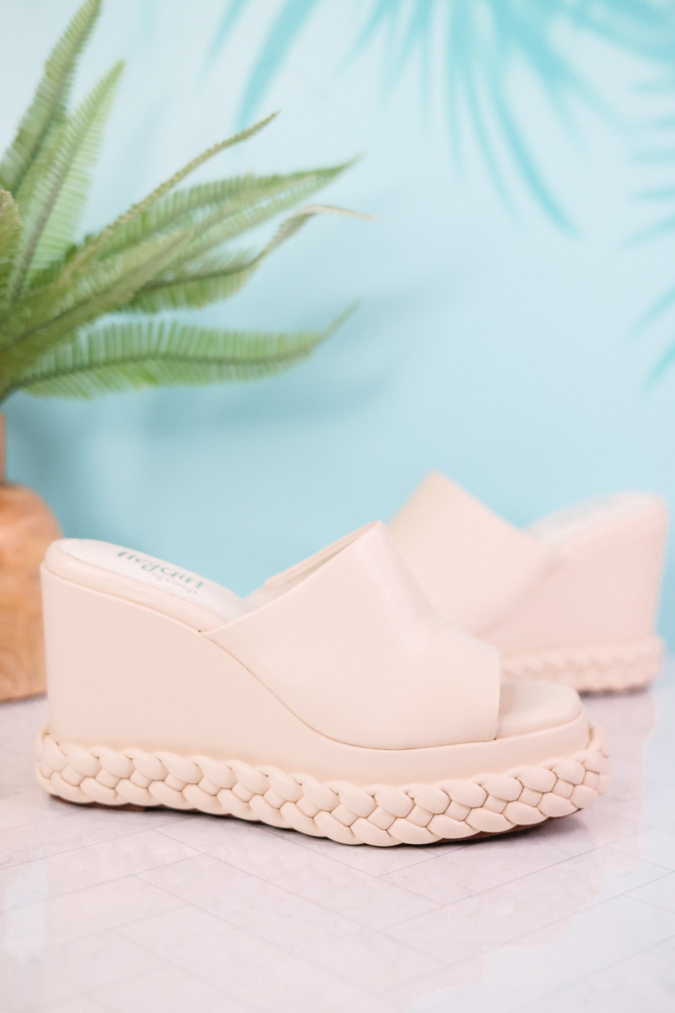 Resting Beach Face Ivory Sandals - Whiskey Skies - CORKYS FOOTWEAR