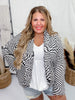 Retro Geo Print Black & White Jacket - Whiskey Skies - DAVI & DANI