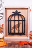 Reversible Bird Cage and Pumpkin Sign in Wooden Frame - Whiskey Skies - ADAMS & CO