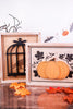 Reversible Bird Cage and Pumpkin Sign in Wooden Frame - Whiskey Skies - ADAMS & CO