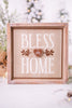 Reversible Bless/Horn Wooden Framed Sign - Whiskey Skies - ADAMS & CO