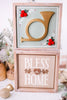 Reversible Bless/Horn Wooden Framed Sign - Whiskey Skies - ADAMS & CO