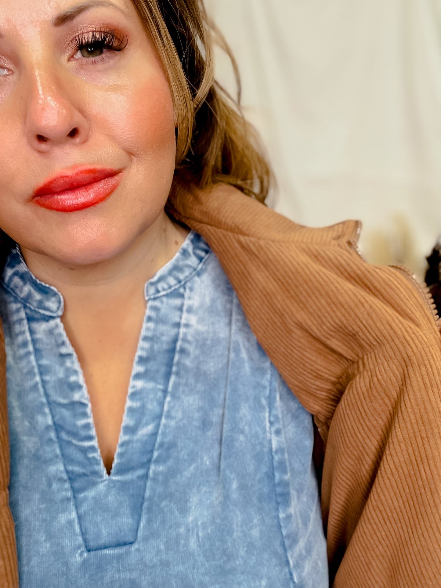 Reversible Brown & Floral Puffer Vest - Whiskey Skies - SOUTHERN GRACE