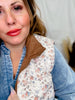 Reversible Brown & Floral Puffer Vest - Whiskey Skies - SOUTHERN GRACE