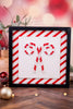 Reversible Candy Cane/Hearts Wooden Framed Sign - Whiskey Skies - ADAMS & CO