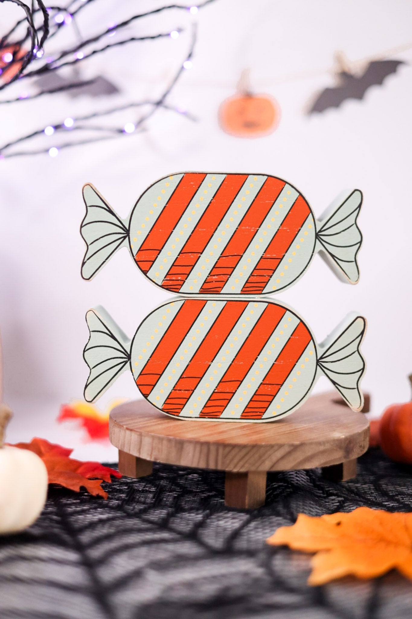 Reversible Chunky Wood Halloween Candy - Whiskey Skies - ADAMS & CO