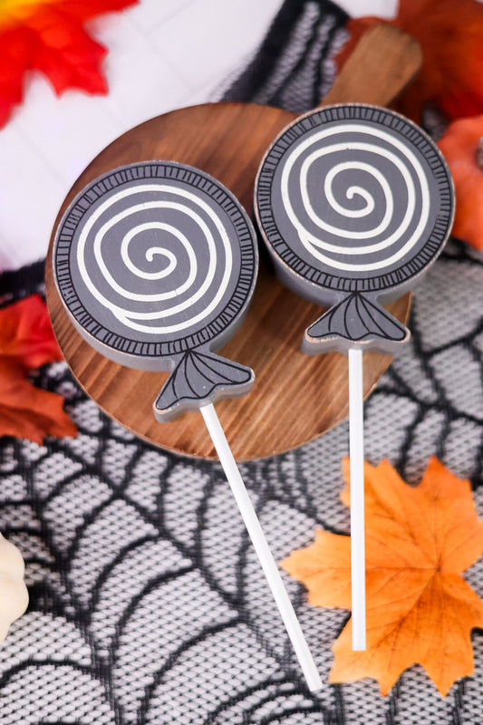 Reversible Chunky Wood Halloween Lollipop - Whiskey Skies - ADAMS & CO