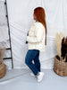 Reversible Cream & Gray Plaid Button Down Shacket - Whiskey Skies - HEIMISH