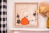 Reversible Fall and Pumpkins Wood Framed Sign - Whiskey Skies - ADAMS & CO