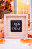 Reversible Halloween and Thanksgiving Sign in Wood Frame - Whiskey Skies - ADAMS & CO