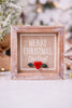 Reversible Holly/Merry Sign in Wooden Frame - Whiskey Skies - ADAMS & CO