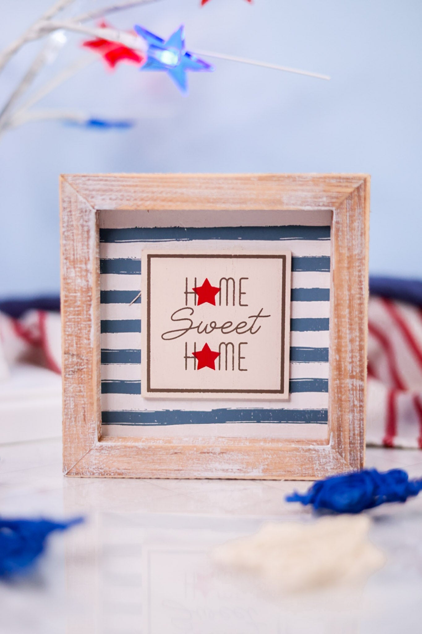 Reversible "Home Sweet Home & Squeeze The Day Wooden Sign - Whiskey Skies - ADAMS & CO