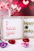 Reversible "I Love You/Happy Go Lucky" Wooden Framed Sign - Whiskey Skies - DEVANIE AT HOME