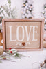 Reversible Joy Wreath/Love Sign in Wooden Frame - Whiskey Skies - ADAMS & CO