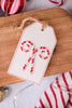 Reversible Merry Christmas/Candy Cane Wooden Tag Ornament - Whiskey Skies - ADAMS & CO