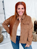 Reversible Mocha Plaid Button Down Shacket - Whiskey Skies - HEIMISH