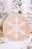 Reversible Snowflake Ornament Chunky Wooden Sitter - Whiskey Skies - ADAMS & CO