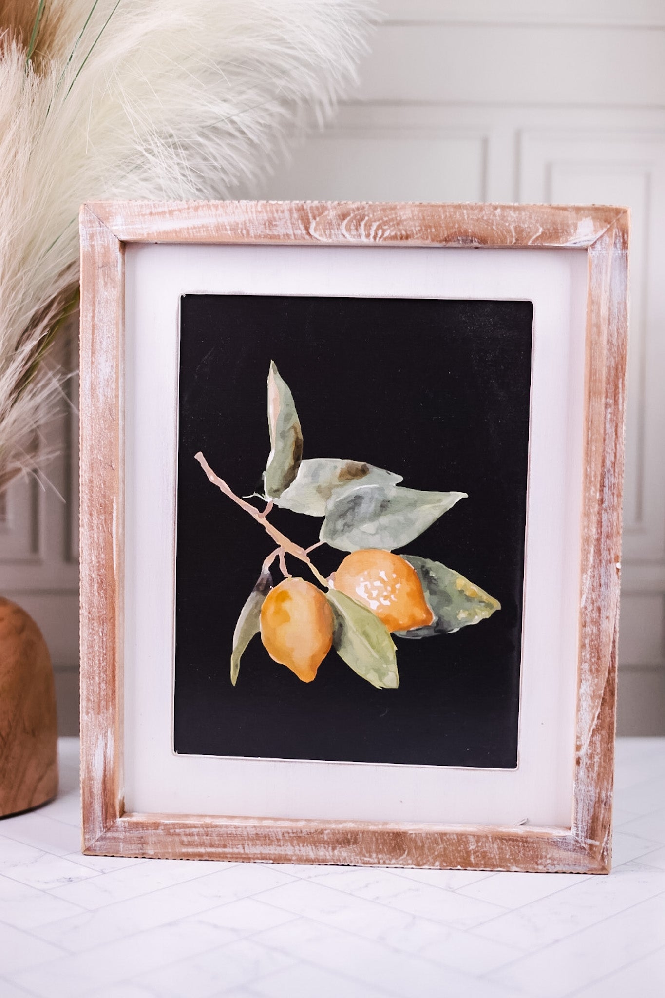 Reversible Wood Framed Lemon Sign - Whiskey Skies - ADAMS & CO