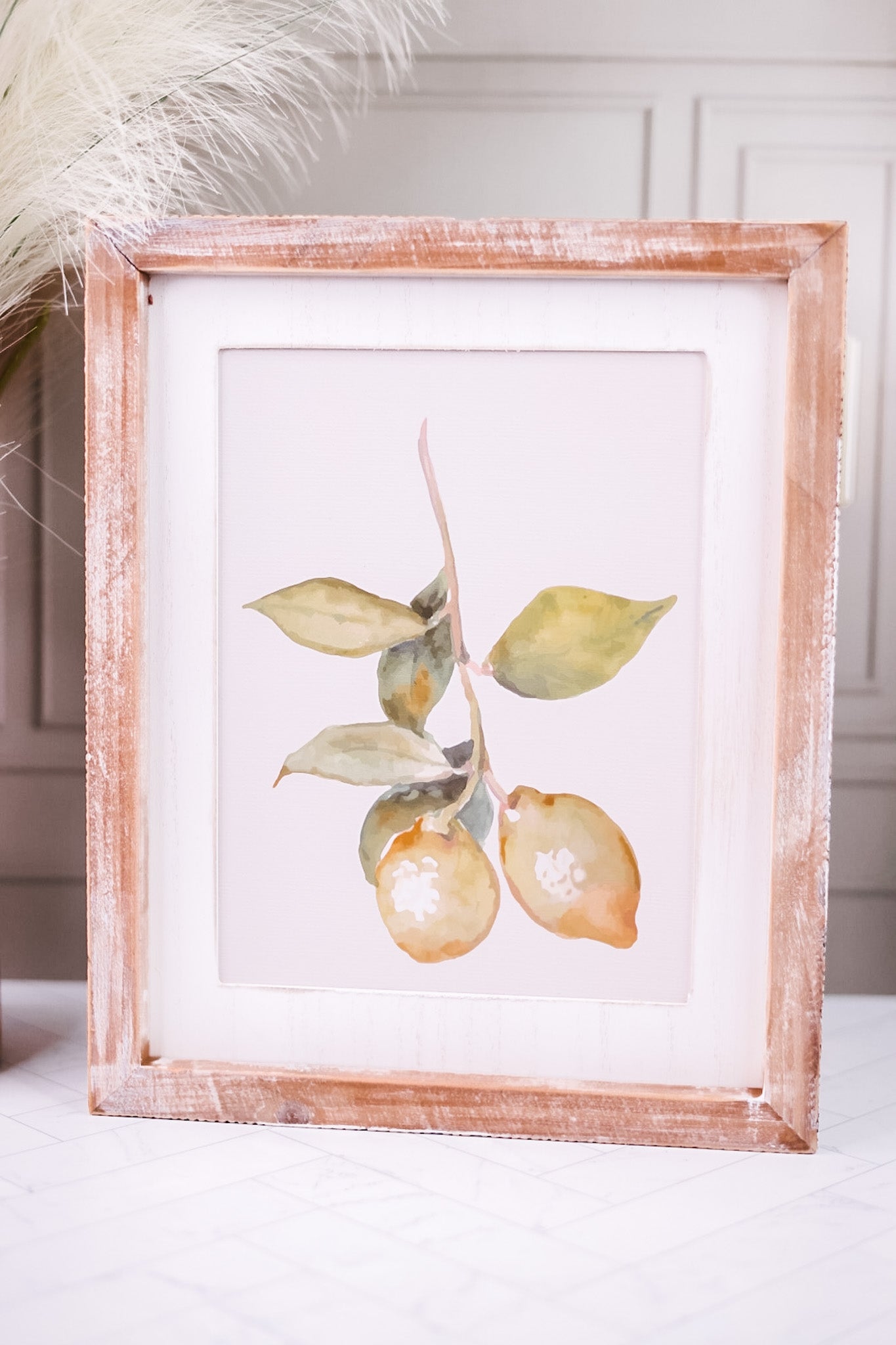 Reversible Wood Framed Lemon Sign - Whiskey Skies - ADAMS & CO