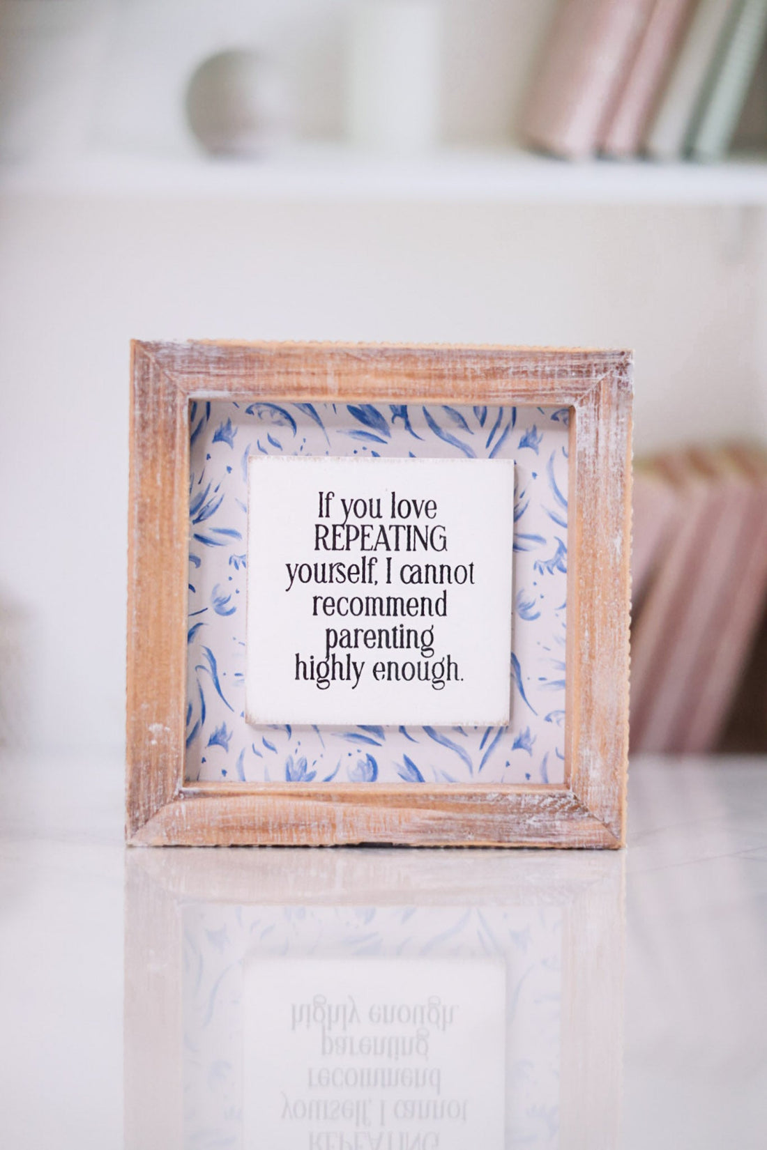 Reversible Wooden Framed Motherhood Sign - Whiskey Skies - ADAMS & CO