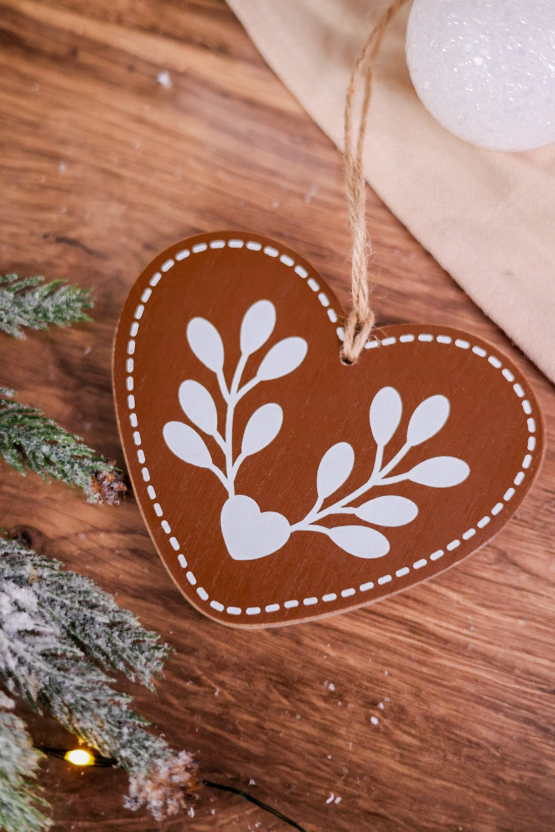 Reversible Wooden Heart Ornament - Whiskey Skies - ADAMS & CO