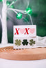 Reversible "XOXO"/Clovers Wood Block - Whiskey Skies - DEVANIE AT HOME