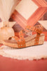 Revolve Cognac Studded Cork Wedges - Whiskey Skies - CORKYS FOOTWEAR